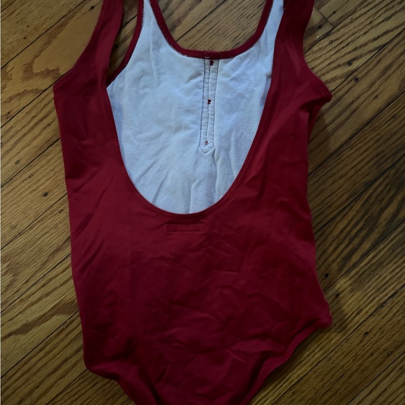 Burberry Girls 8y one piece swim bathing suit red ruffle plaid - Picture 4 of 4